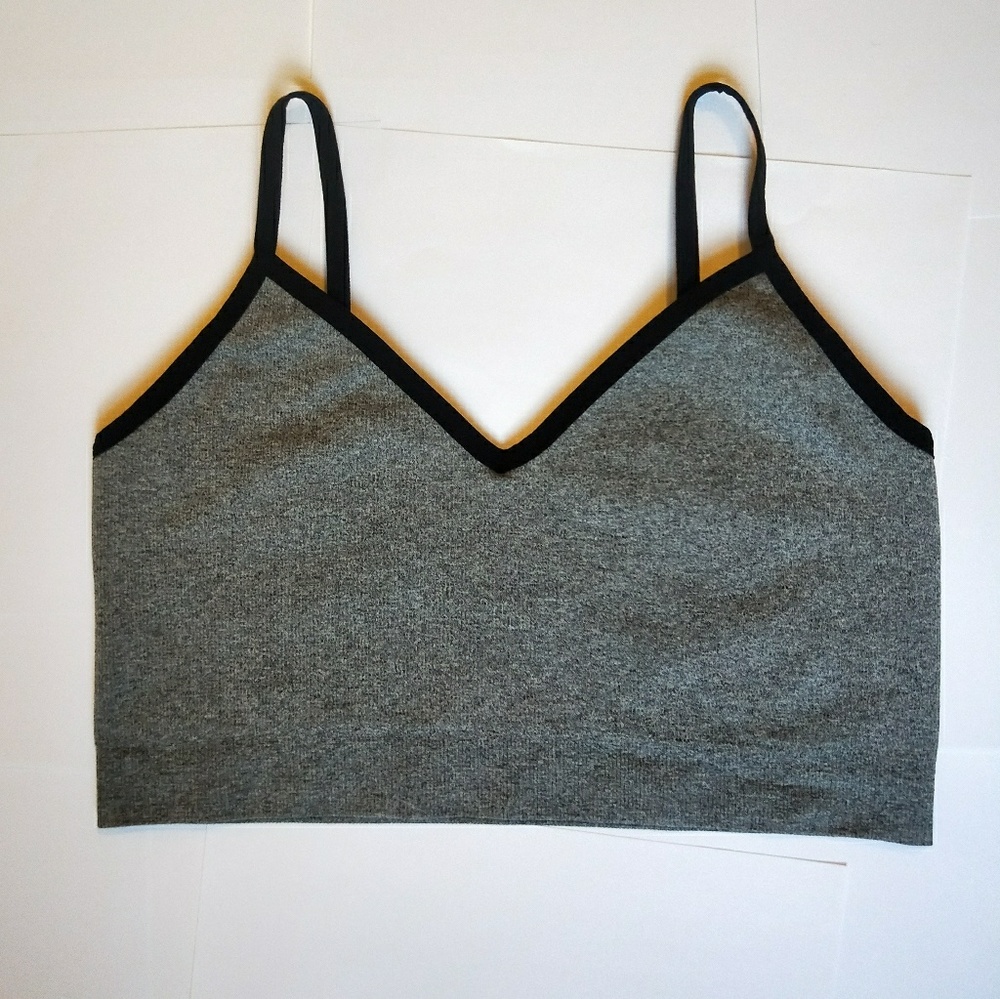 Grey gray sports Real sports bra